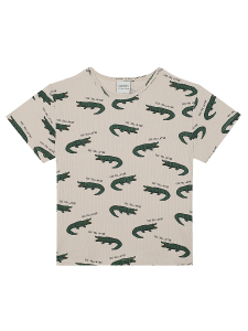 Timsah Kısa Kollu Tshirt Şort Pijama Takımı - 4