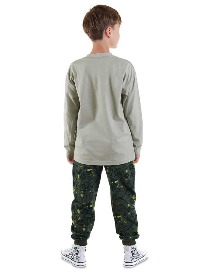 Timsah Oversize Erkek Çocuk T-shirt Pantolon Takım - 2