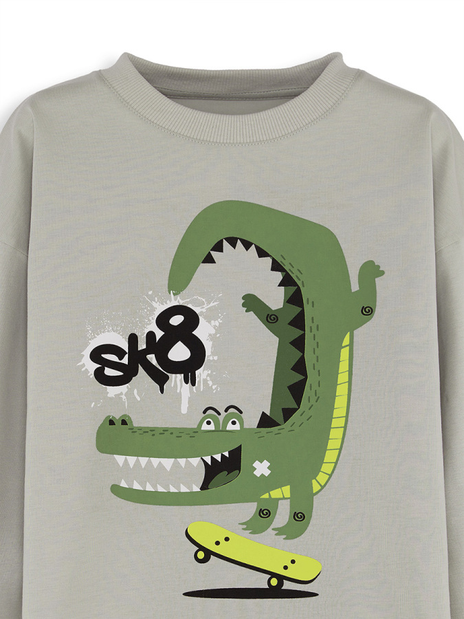 Timsah Oversize Erkek Çocuk T-shirt Pantolon Takım - 6