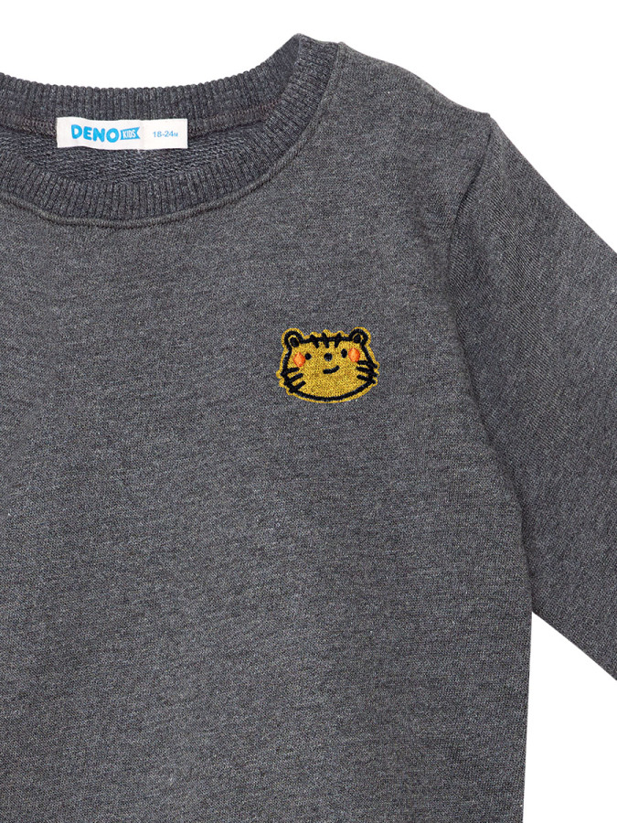 Tiny Cat Baby Boy Dark Grey Tracksuit - 9