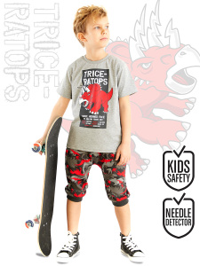 Triceratops Boy T-shirt&Harem Pants Set - MSHB&G