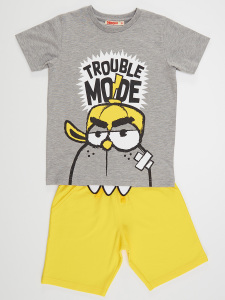 Trouble Erkek Çocuk T-shirt Şort Takım - 3