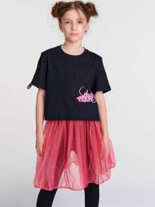 Tshirt Tül Etek Tayt Kombo Takım - 1