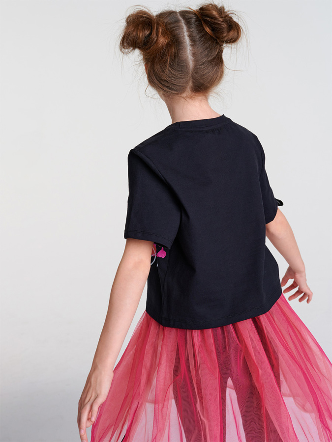 Tshirt Tül Etek Tayt Kombo Takım - 3