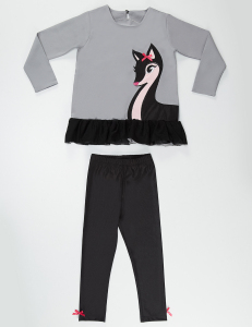 Tulle Gazelle Girl Tunic+Leggings Set - 3