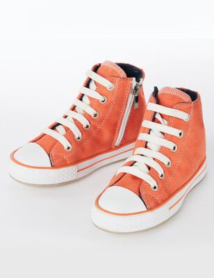 Turuncu Süet Görünümlü Erkek-Kız Sneakers - 1