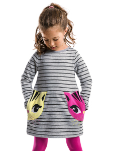 Twin Cat Dress - Denokids