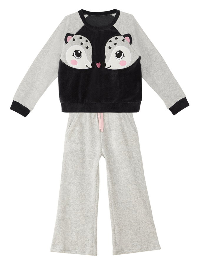 Twin Gazelle Girl Velvet Tracksuit - 2