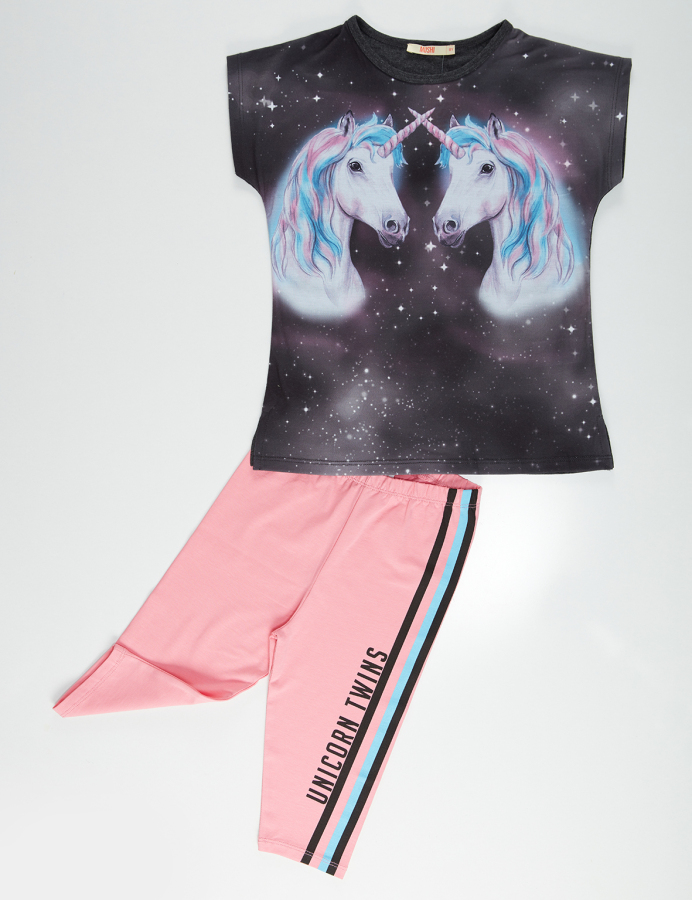 Twin Unicorn Girl Tunic Set - 3
