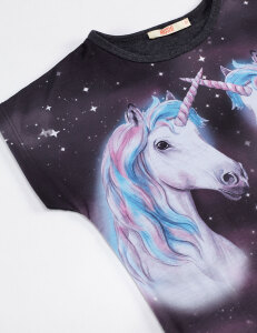 Twin Unicorn Kız Çocuk Tunik Tayt Takım - 6