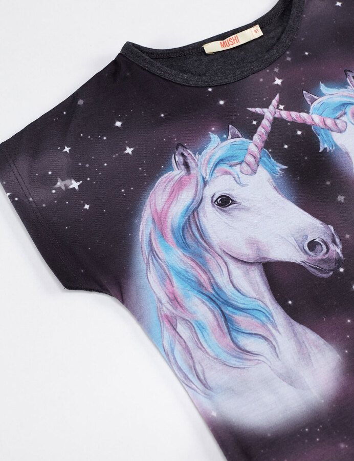 Twin Unicorn Kız Çocuk Tunik Tayt Takım - 6