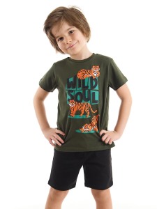 Üç Kaplan Erkek Çocuk T-Shirt Şort Takım - 1