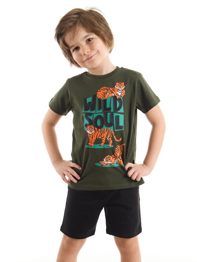 Üç Kaplan Erkek Çocuk T-Shirt Şort Takım - 1