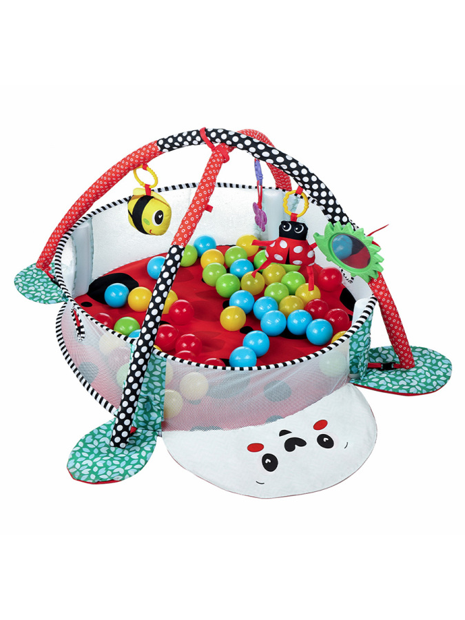 Uğur Böceği Desenli Bebek Aktivite Halısı ve Top Havuzu - 1