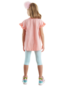 Fırfırlı Uğur Böceği Kız Çocuk Yazlık Tunik Tayt Takım - 2