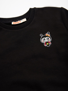 Uğurböceği Kız Çocuk Siyah Sweatshirt - 4