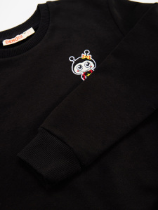 Uğurböceği Kız Çocuk Siyah Sweatshirt - 5