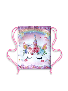 Unicorn Çiçekli Kız Çocuk Plaj ve Islak Çantası - 3