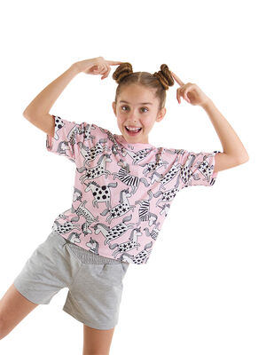 Unicorn Gang Girl Crop Top&Shorts Set