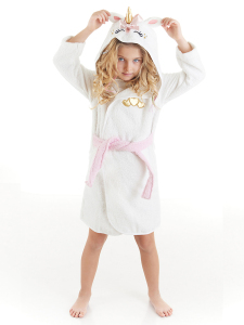 Unicorn Girl Bathrobe - Denokids