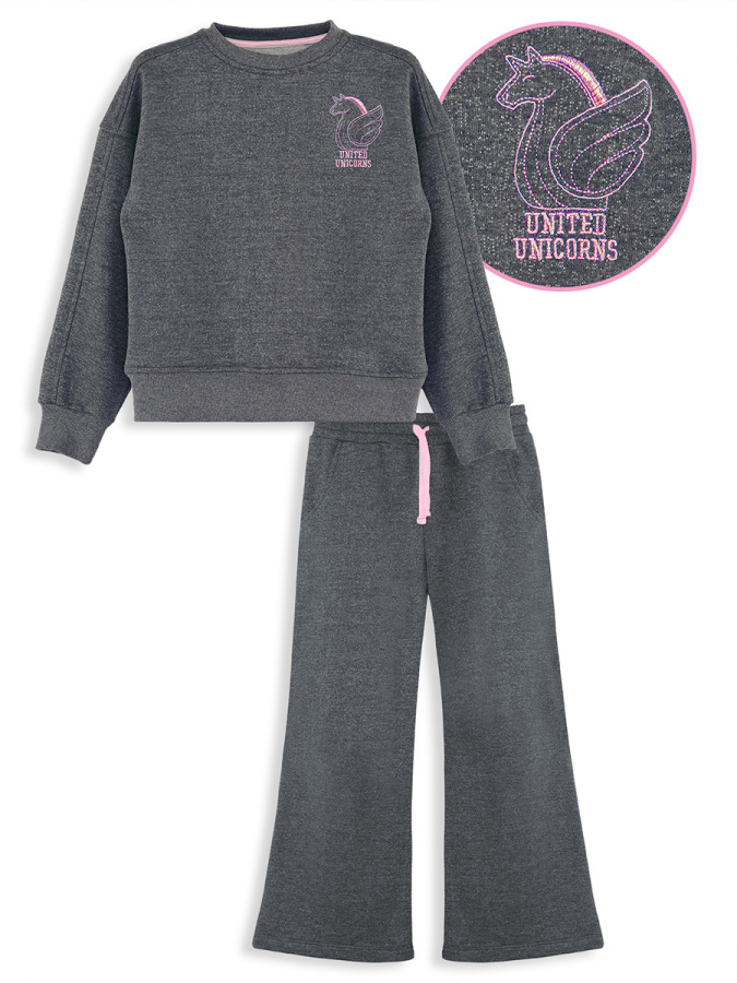 Unicorn Girl Grey Tracksuit - 3