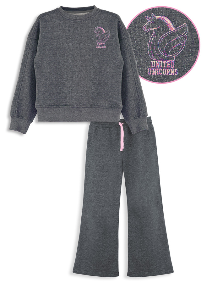 Unicorn Girl Grey Tracksuit - 3
