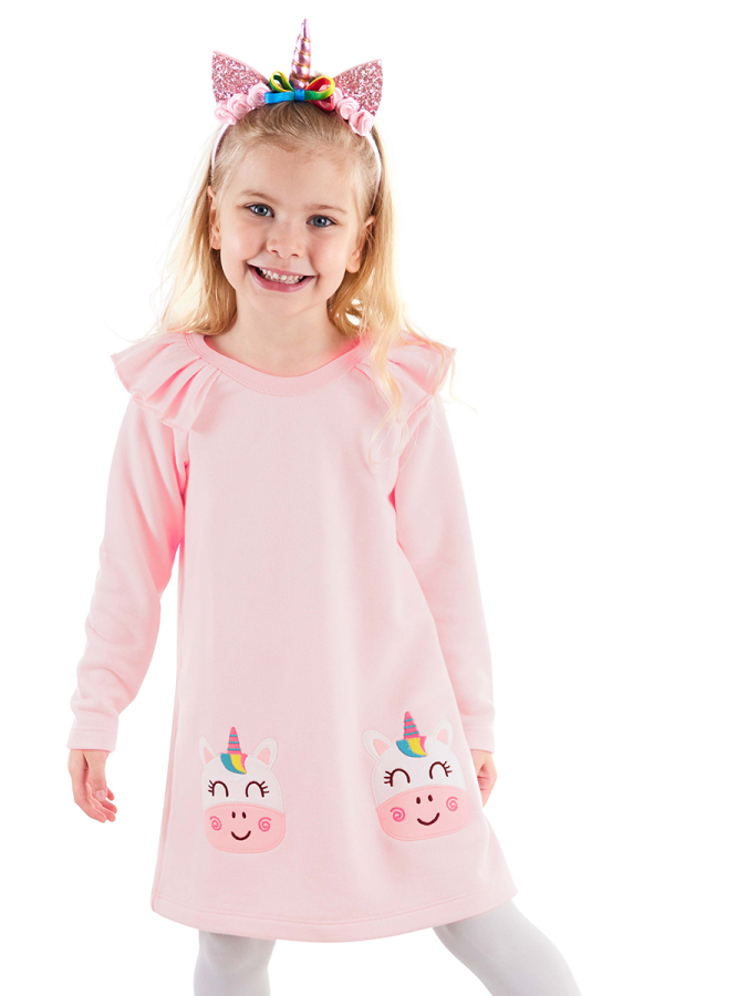 Unicorn Girl Pink Dress - 1