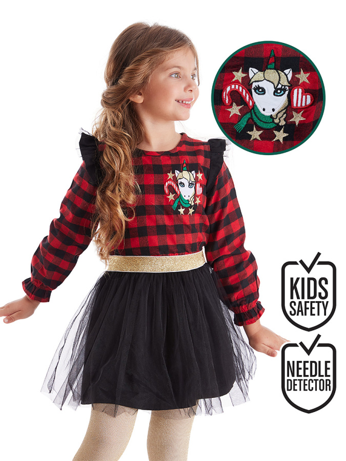 Unicorn Girl Tulle Xmas Dress - 1
