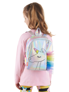Kız Çocuk Unicorn Desenli Gümüş Çanta Tek Beden - 2