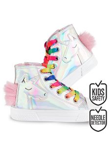 Unicorn Hologramlı Kız Sneakers - Denokids