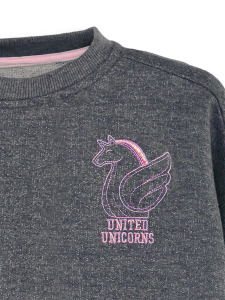 Unicorn Kız Çocuk Gri Eşofman Takımı - 2