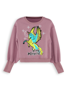 Unicorn Kız Çocuk Gül Kurusu Swetshirt - 3