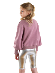 Kız Çocuk Kışlık Unicorn Desenli Mor Uzun Kollu Sweatshirt 4-10 Yaş - 2
