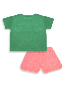 Kız Çocuk Takım Unicorn Havlu Kumaş Crop Top Üst Ve Şort Takım Yazlık 4-10 Yaş - 5