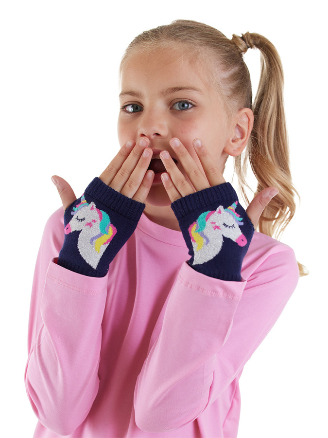 Unicorn Kız Çocuk Parmaksız Eldiven - 1