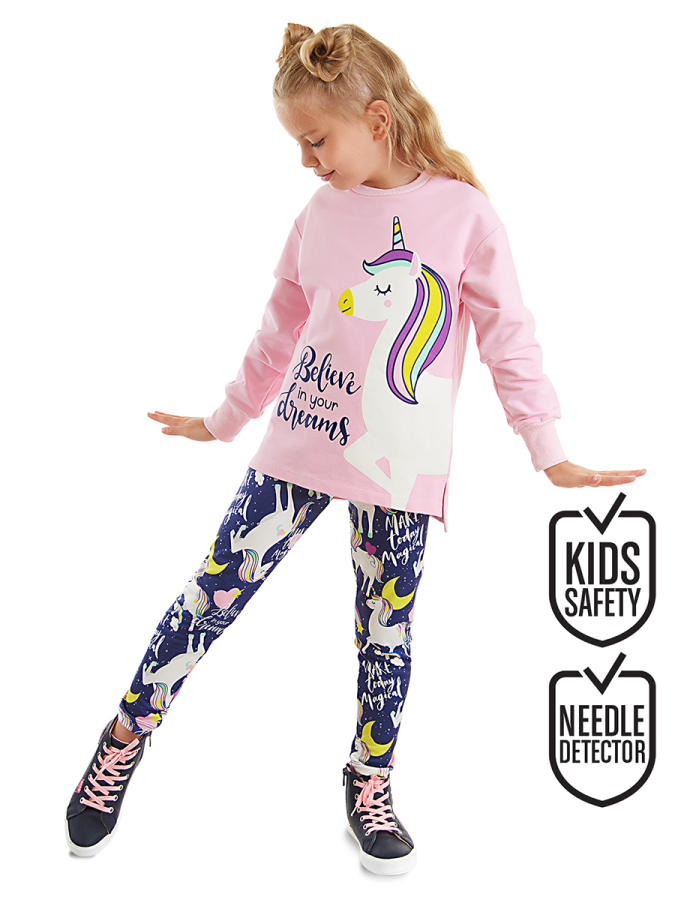 Unicorn Kız Çocuk Sweatshirt Tayt Takım - 1