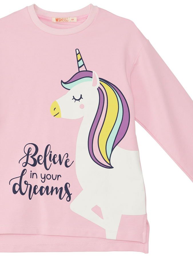 Unicorn Kız Çocuk Sweatshirt Tayt Takım - 8