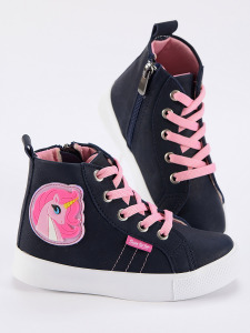 Unicorn Lacivert Kız Çocuk Sneakers Spor Ayakkabı - Denokids
