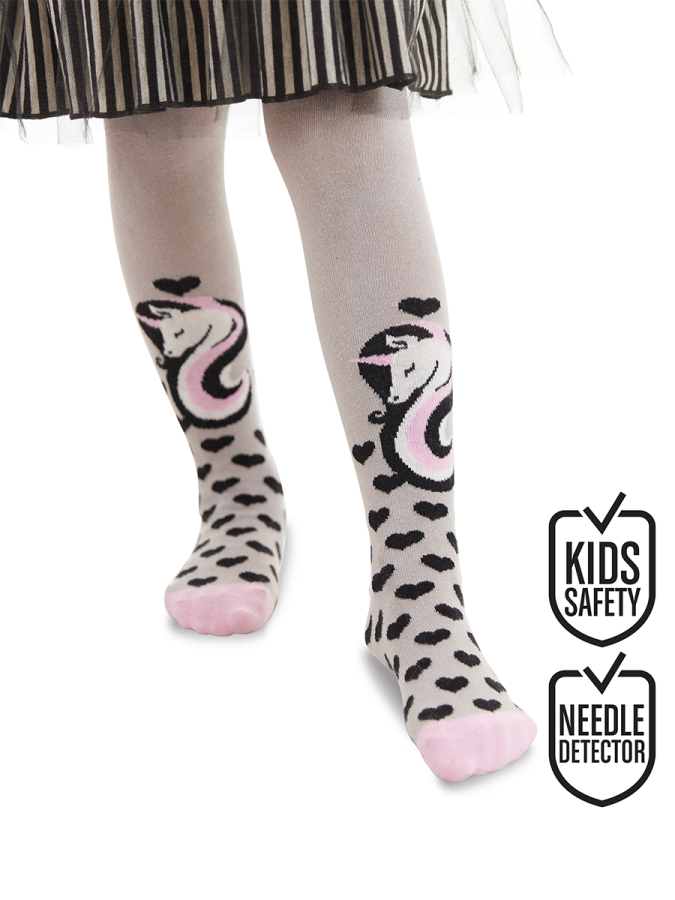 Unicorn Light Grey Knit Stockings - 1