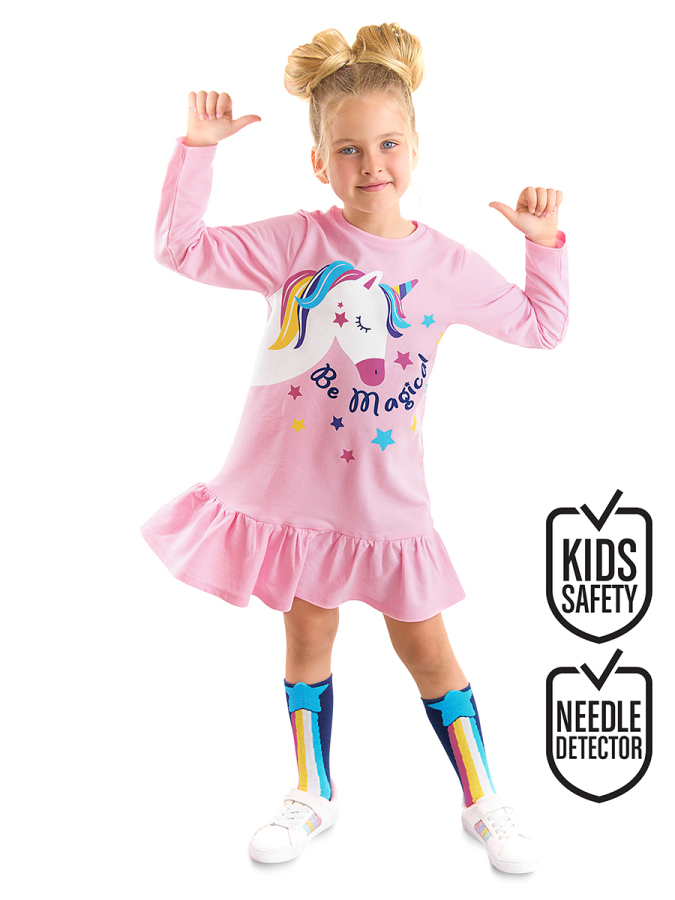 Unicorn Magic Girl Pink Dress - 1