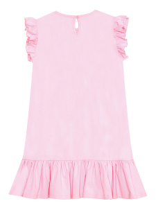 Unicorn Magic Kız Çocuk Pembe Fırfırlı Yazlık Elbise - 4