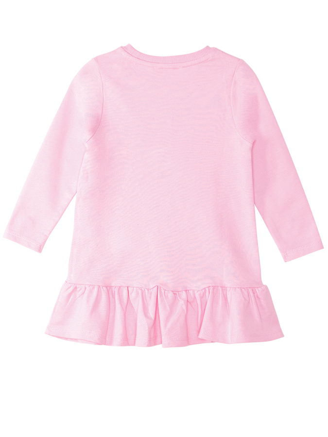 Unicorn Magic Kız Çocuk Pembe Uzun Kollu Fırfırlı Elbise - 5