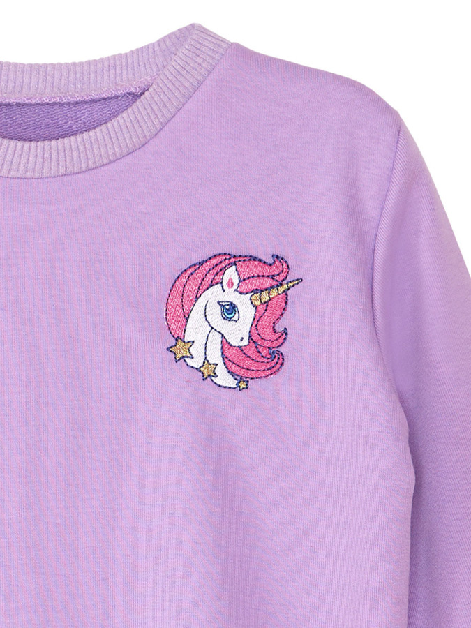 Unicorn Purple Girl Sweatshirt - 5