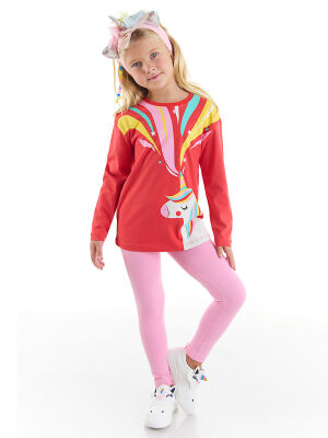 Unicorn Rainbow Girl T-shirt&Leggings Set - 1