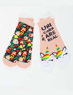 Unicorn Real Girl 2-Pack Socks Set