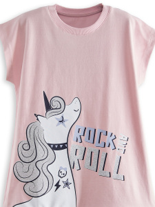 Unicorn Rock Girl Pink Ruffled Dress - 5