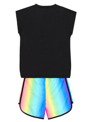 Unicorn Skate Girl T-shirt&Shorts Set - Thumbnail