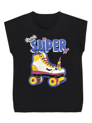 Unicorn Skate Girl T-shirt&Shorts Set - Thumbnail