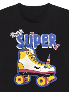 Unicorn Skate Girl T-shirt&Shorts Set - 8