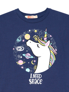Unicorn Space Girl T-shirt&Shorts Set - 8